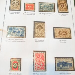 africa francesa sellos mint serie estampillas filatelia stamps philatelist philatelic