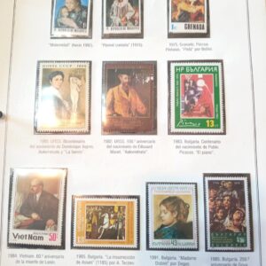 tematica pinturas estampillas sellos stamps coleccion filatelia philatelist philatelic