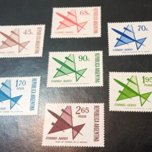 Serie Estampillas Correo Aéreo Argentina 1971 Mint sellos aviones stamps filatelia philatelic philatelist