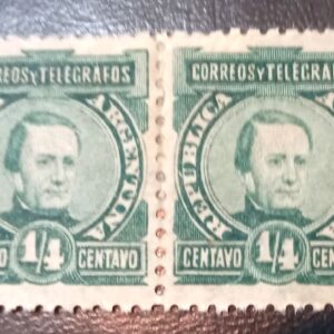 2 Estampillas Argentina Antigua Próceres José María Paz Mint 1889 -1891