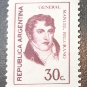 Estampilla Argentina Manuel Belgrano Próceres y Riquezas Nacionales III