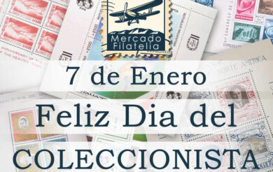 dia del coleccionista 7 de enero filatelia estampillas sellos