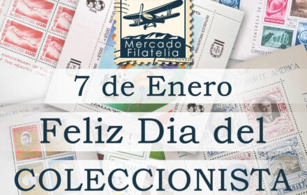 dia del coleccionista 7 de enero filatelia estampillas sellos