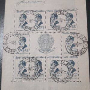 brasil selos getilio vargas presidente president stamps estampillas filatelia bloque