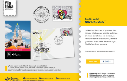 nueva emision correo argentino navidad 2022