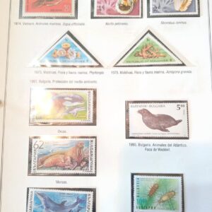 vida marina sellos estampillas stamps filatelia philatelic philatelist coleccion comprar vender canje intercambios