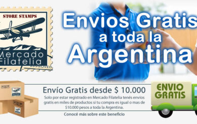 envíos gratis filatelia argentina