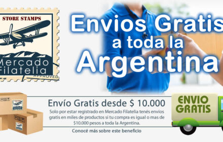 envíos gratis filatelia argentina