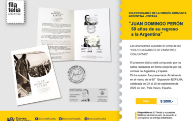 Filatelia Argentina Juan Domingo Peron Correo Argentino