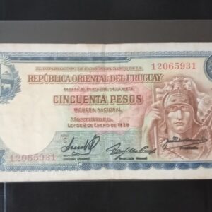 BILLETES URUGUAYOS ANTIGUOS NUMISMATICA URUGUAY