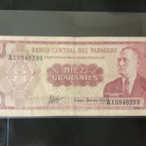 BILLETES PARAGUAYOS ANTIGUOS GUARANIES NUMISMATICA PARAGUAY