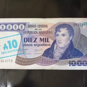 NUMISMATICA ARGENTINA BILLETES RESELLADOS AUSTRALES