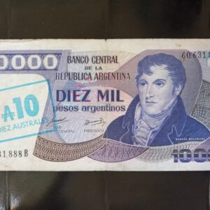 NUMISMATICA ARGENTINA BILLETES RESELLADOS AUSTRALES