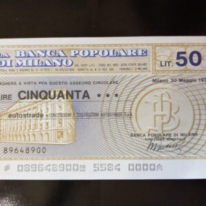 NUMISMATICA ITALIA CHEQUES ANTIGUOS ITALIANOS