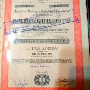 BONOS ACCIONES ANTIGUAS NUMISMATICA ARGENTINA