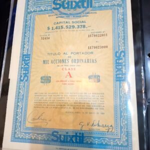 BONOS ACCIONES ANTIGUAS NUMISMATICA ARGENTINA