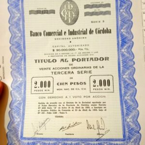 BONOS ACCIONES ANTIGUAS NUMISMATICA ARGENTINA
