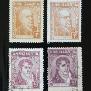 FILATELIA ARGENTINA ESTAMPILLAS BELGRANO SARMIENTO