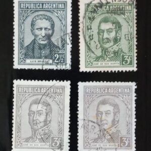 FILATELIA ARGENTINA ESTAMPILLAS SAN MARTIN LUIS BRAILLE
