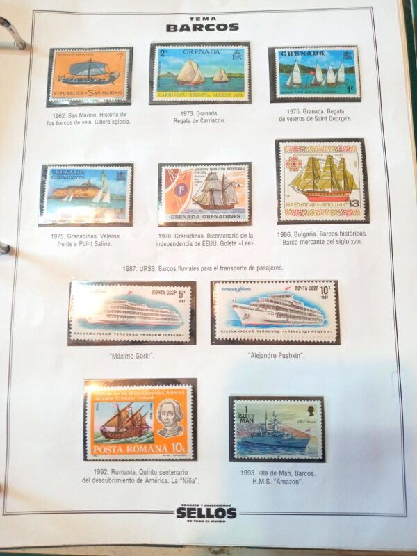 tematica barcos estampillas sellos filatelia philatelist coleccion philatelic