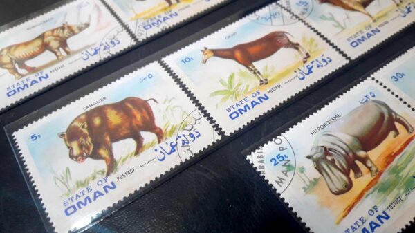 states of oman stamp estampillas estado de oman animales compra venta