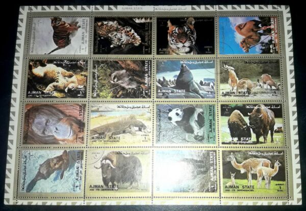 AJMAN STATE estampillas stamp sellos plancha bloque filatelia philatelist philatelic coleccion album lote