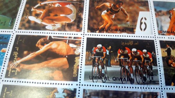 estampillas compra venta canje emiratos arabes unidos umm al qiwain filatelia philatelist philatelic plancha