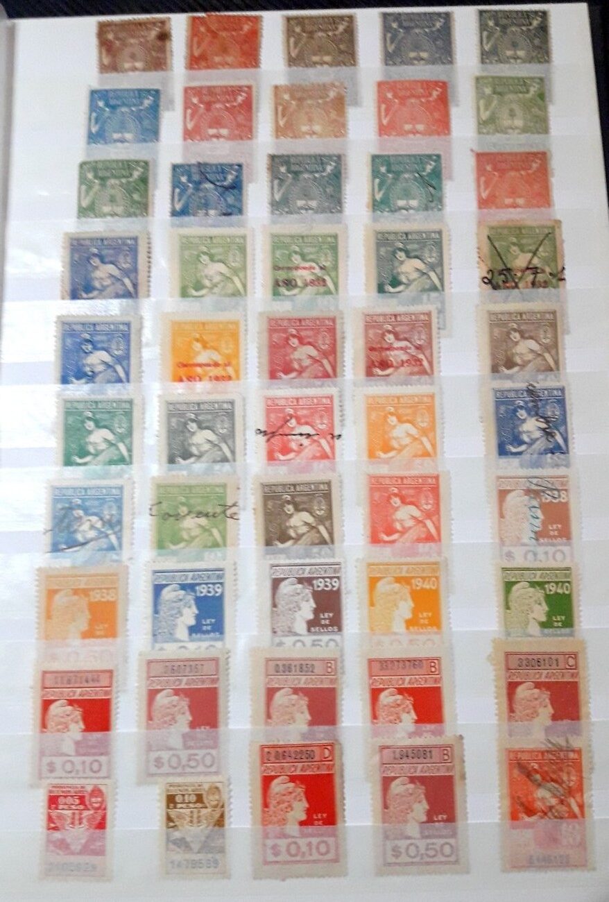 estampillas fiscales sellos lotes coleccion vendo compro subasta argentina