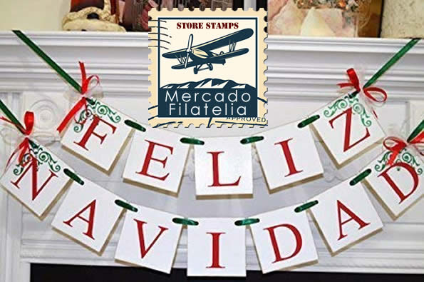 feliz navidad fiestas filatelia estampillas