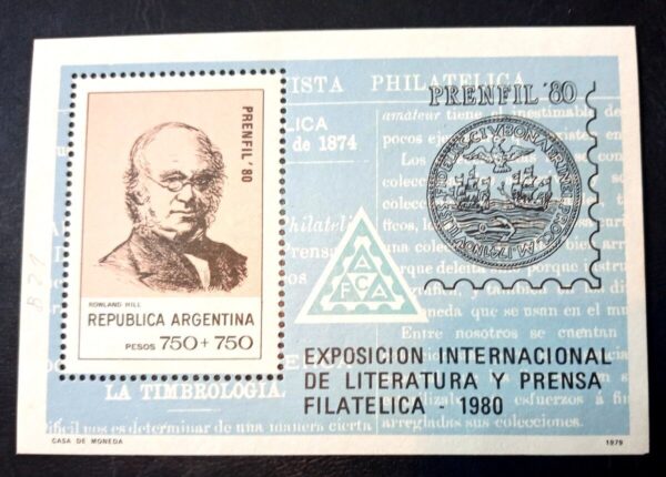 Bloque Exposición Internacional de Literatura y Prensa Filatélica PRENFIL 80