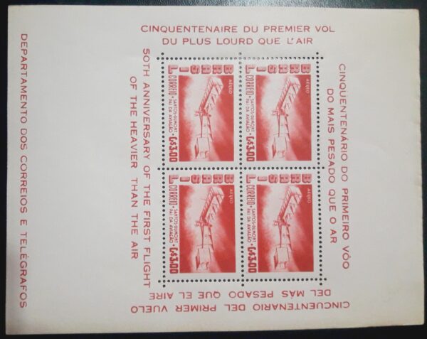 50TH Anniversary Of The First Flight brazil 50 aniversario del primer vuelo brasil stamps selos