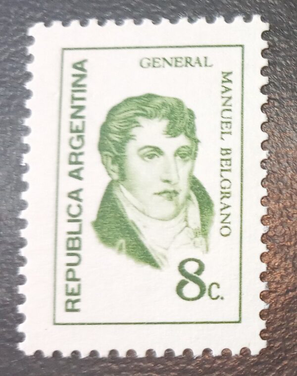 Estampilla Argentina Manuel Belgrano Próceres y Riquezas Nacionales III 1970-1973