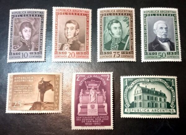 estampillas-serie-san-martin-centenario-muerte-sellos-filatelia-stamps-mercadofilatelia-mercado-philatelist-philatelic-