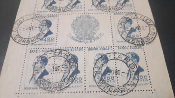 brasil selos getilio vargas presidente president stamps estampillas filatelia bloque
