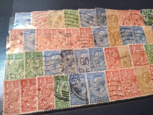 lote sellos gran bretaña estampillas stamps filatelia rey jorge v irlanda del norte king philatelist philatelic reino unido