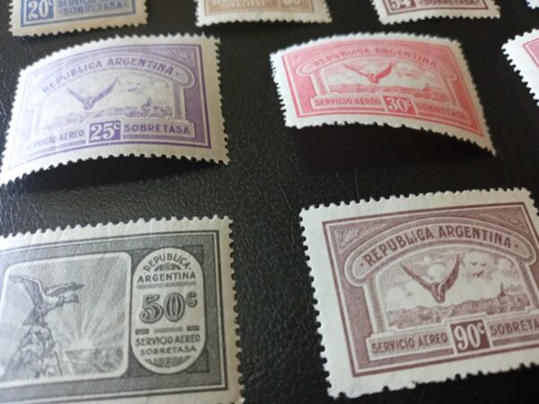 filatelia argentina correo aereo estampillas sellos antiguos coleccion lote stamps