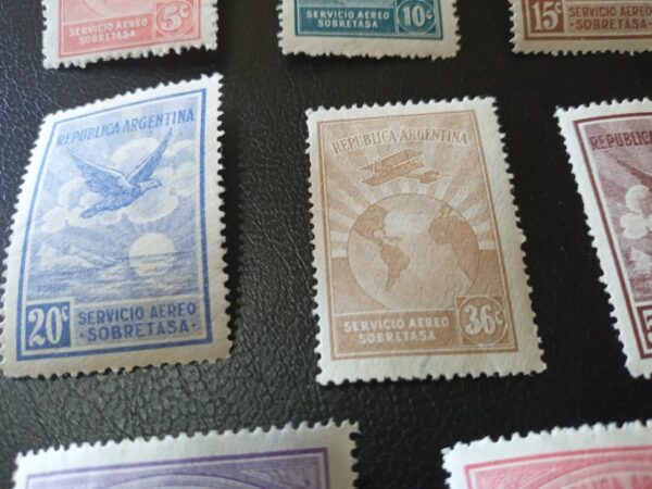 filatelia argentina correo aereo estampillas sellos antiguos coleccion lote stamps