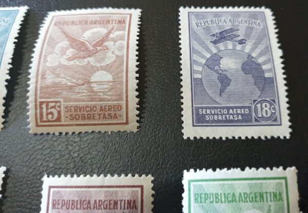 filatelia argentina correo aereo estampillas sellos antiguos coleccion lote stamps