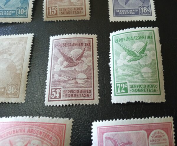 filatelia argentina correo aereo estampillas sellos antiguos coleccion lote stamps