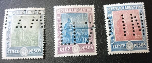 filatelia argentina labrador perforados inutilizados estampillas mercadofilatelia vender comprar