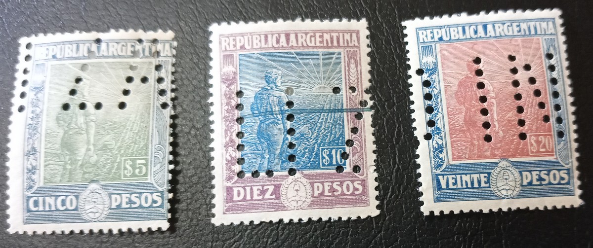 filatelia argentina labrador perforados inutilizados estampillas mercadofilatelia vender comprar