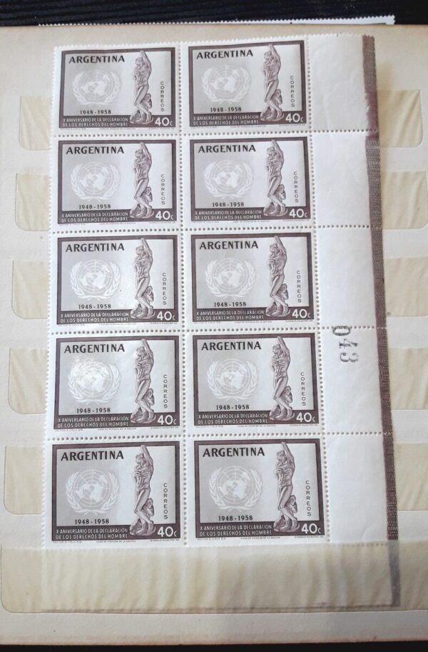 clasificador argentina estampillas oferta filatelia cuadros bloques planchas acumulacion coleccion libro lotes stamps philately