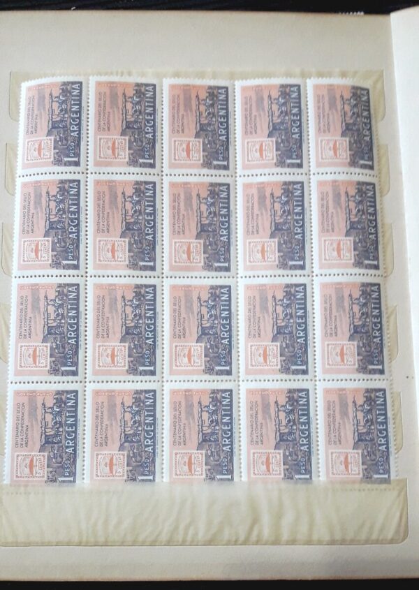 clasificador argentina estampillas oferta filatelia cuadros bloques planchas acumulacion coleccion libro lotes stamps philately
