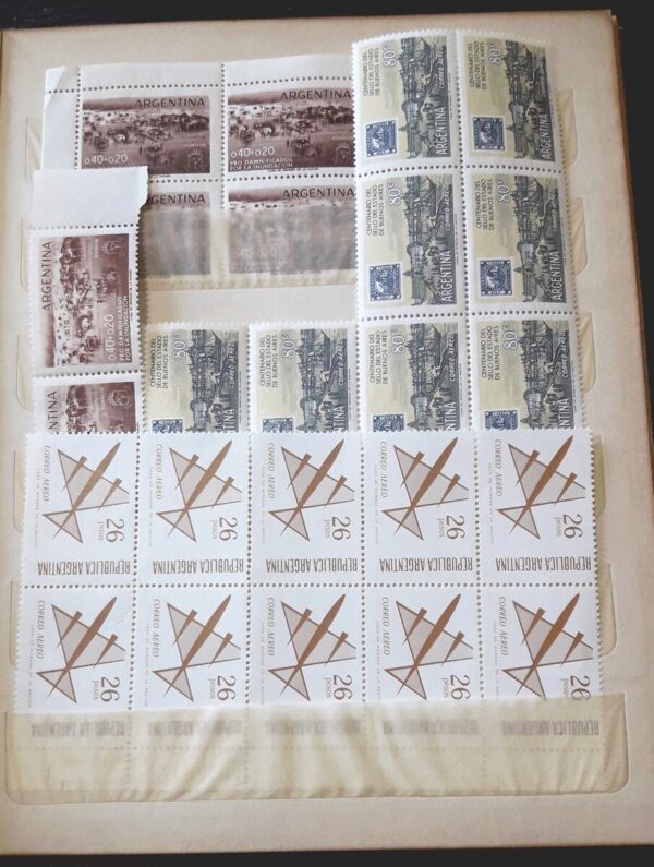 clasificador argentina estampillas oferta filatelia cuadros bloques planchas acumulacion coleccion libro lotes stamps philately