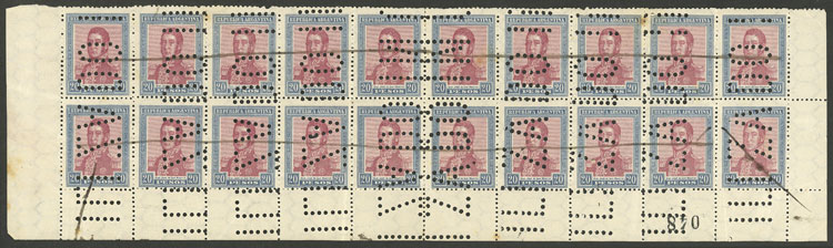 filatelia argentina bloque san martin perforados plancha stamps mercadofilatelia filatelico philatelist
