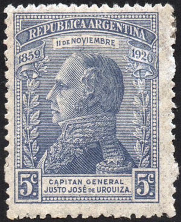 filatelia argentina variedades pacto de flores jose de urquiza stamps