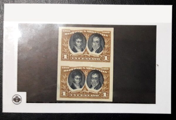 Prueba Pareja sin Dentar Centenario de la Revolución de 1810