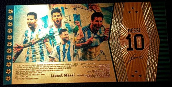 BILLETES DORADOS MESSI ARGENTINA