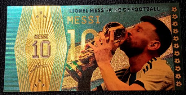BILLETES DORADOS MESSI ARGENTINA