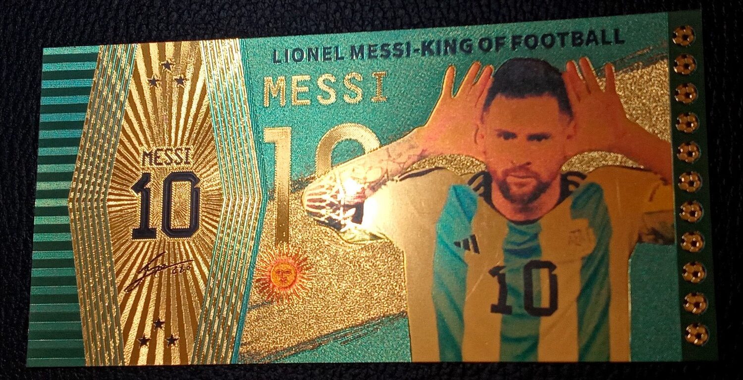 BILLETES DORADOS MESSI ARGENTINA